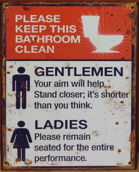 Please keep bathroom cleen wc toilet metalen wandbord