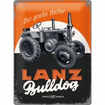 Lanz bulldog metalen wandbord relief