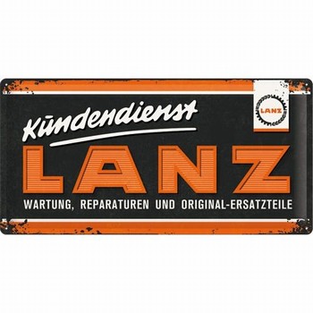 Lanz kundendienst logo metalen wandbord relief