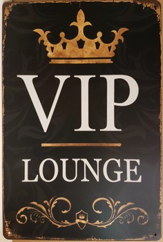 VIP lounge metalen wandbord