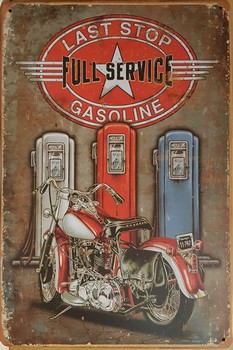 Last stop full service benzinepompen motor metalen rec