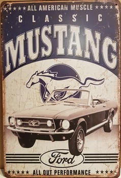 Mustang classics blauw grijs alle american muscle meta
