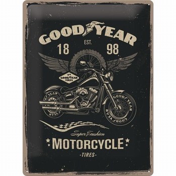 Goodyear autobanden motorcycle tires metalen relief bord