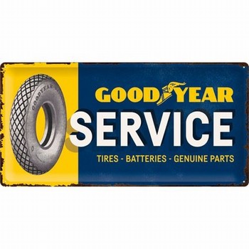 Goodyear service autobanden metalen wandbord relief