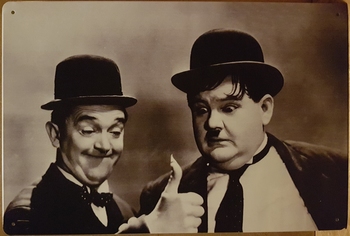 Laurel en Hardy foto horizontaal
