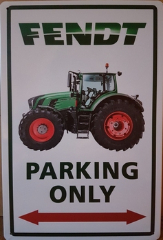 Fendt Parking only metalen wandbord