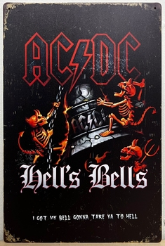 ACDC Hells bells devil metal sign