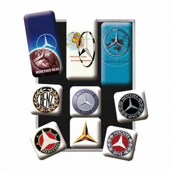 Mercedes set van 9 magneetjes
