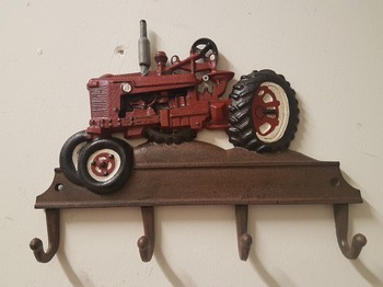 Rode Tractor kapstok haken gietijzer