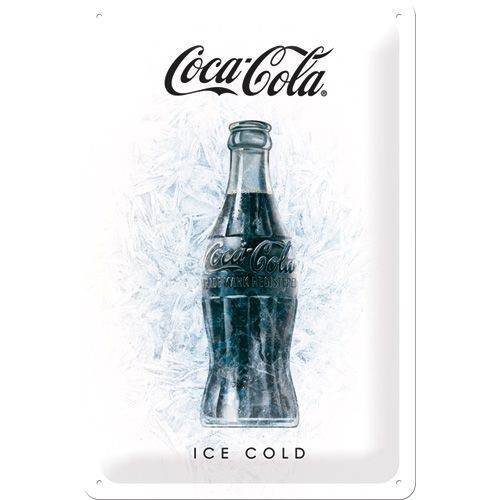 Coca cola ice cold wit relief reclamebord