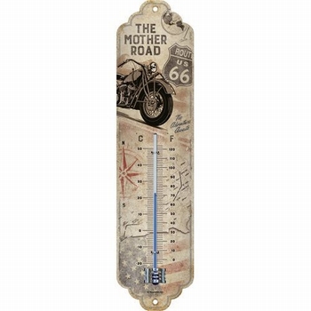 Rout 66 bik map metalen thermometer