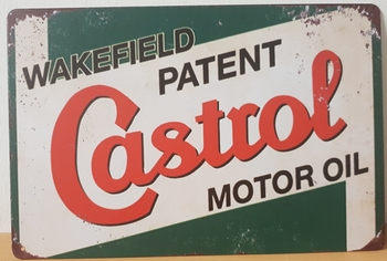 Castrol motor olie metalen reclamebord