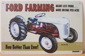 Ford farming metalen reclamebord tractor