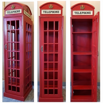 Telephone boot telefooncel houten kast