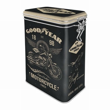 Goodyear autobanden motorcycle tires voorraadblik clipbox