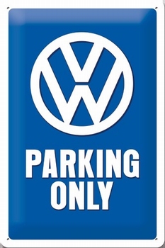 VW Volkswagen parking only metalen reclamebord relief