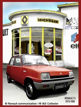 Renault R5 garage metalen wandbord