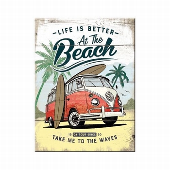 life is better at the beach vw bulli magneet