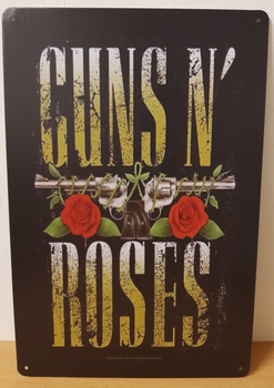 Guns n roses verticaal reclamebord tekst