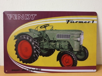 Fendt farmer tractor metalen wandbord