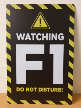 Watching F1 Formule 1 metalen wandbord