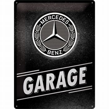 Mercedes benz garage metalen wandbord relief