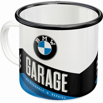 BMW garage emaille mok
