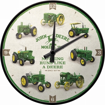 John deere modellen wandklok