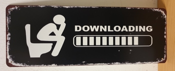 Downloading toilet wc metalen wandbord