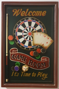 Gameroom Darts poker bier houten pubbord