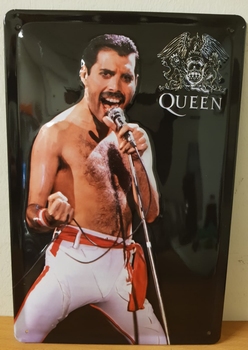 Queen freddy mercury metalen reclamebord RELIEF