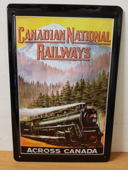 Canadian National railways metalen reclamebord  RELIEF