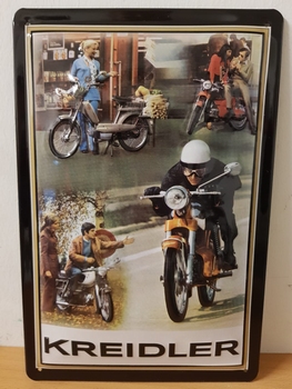 Kreidler collage  metalen reclamebord  RELIEF