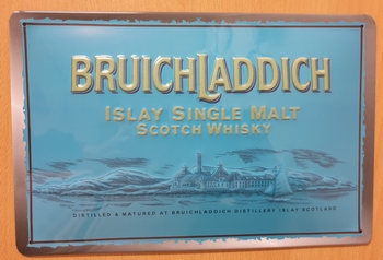 Bruichladdich scotch whisky  metalen reclamebord RELIE