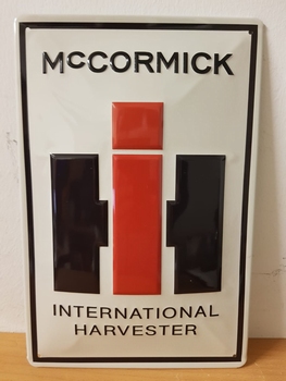 MC cormick logo international harvester metalen reclam