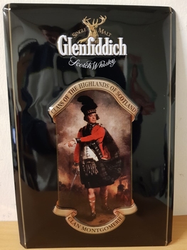 Glenfiddich schotse man metalen reclamebord RELIEF