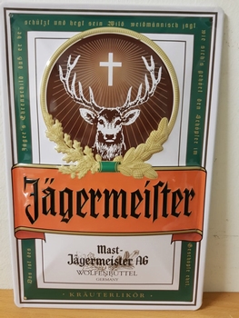 Jagermeister  logo metalen reclamebord RELIEF