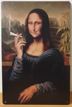 Mona Lisa metalen wandbord reclamebord