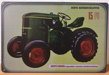 Deutz Tractor 15 reclamebord metaal