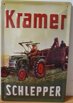 Kramer tractor Schlepper metalen wandbord  relief 30x2