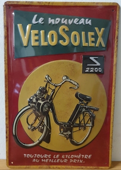 Velosolex 2200 metalen reclamebord 30x20 relief