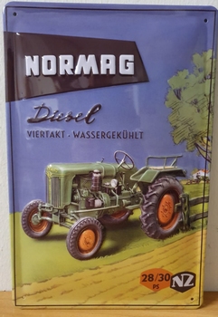 Normag Diesel 4 takt 2830 metalen bord RELIEF 30x20