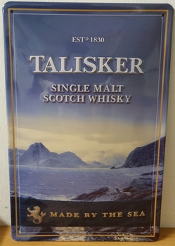 Talisker Whisky metalen reclamebord RELIEF 30x20