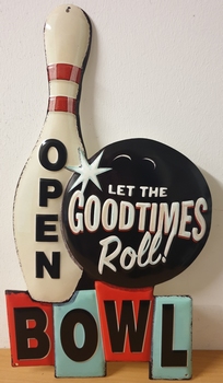 Let the goodtimes roll bowl open metalen uitgesneden