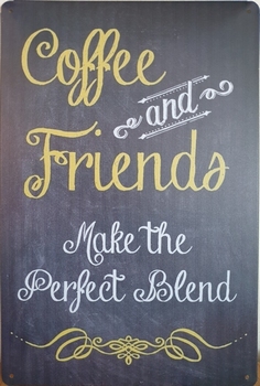 Coffee and Friends perfect blend koffie metalen wandbo
