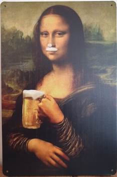 Mona Lisa BIER reclamebord metaal