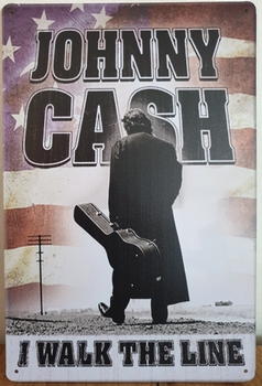 Johnny Cash Vlag reclamebord metaal reclamebord