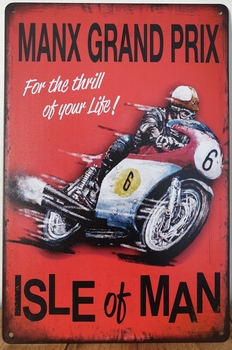 Manx Grand prix isle Of man Reclamebord metaal