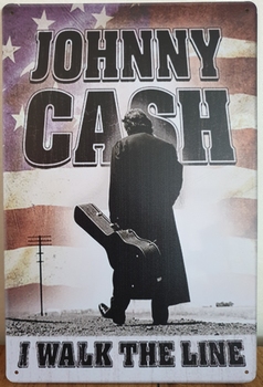 Johnny Cash Vlag reclamebord metaal reclamebord