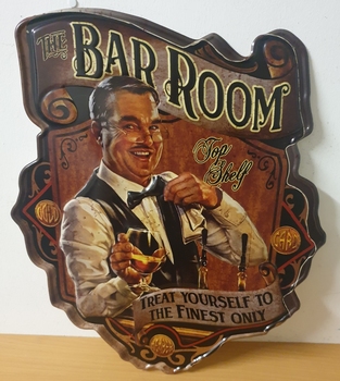 The bar room finest metalen xl bord uitgesneden